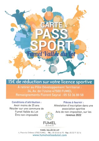 PASS' SPORT de la COMMUNAUTE DE COMMUNES FUMEL-VALLEE DU LOT