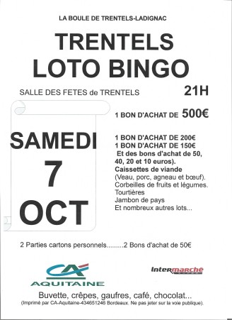 LOTO DE LA BOULE DE TRENTELS-LADIGNAC