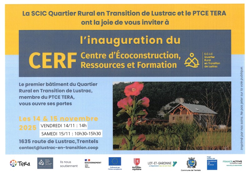 INAUGURATION DU CERF au Quartier Rural en Transition de Lustrac