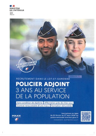 RECRUTEMENT POLICIER ADJOINT