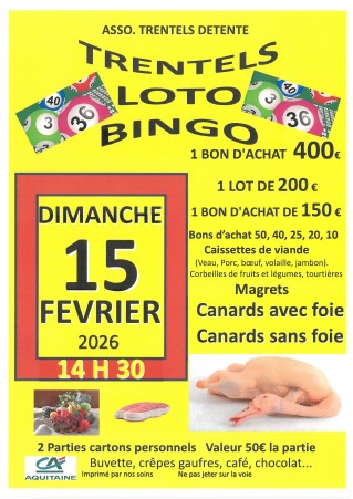 LOTO BINGO TRENTELS DETENTE