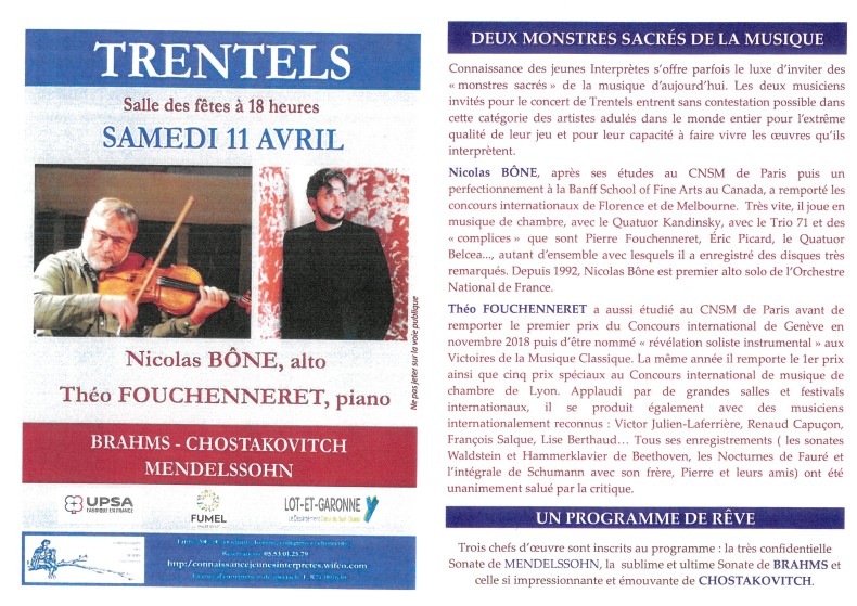 CONCERT CLASSIQUE A TRENTELS